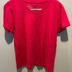 J. Crew Women's Pink “girlfriend” Short Sleeve Tee